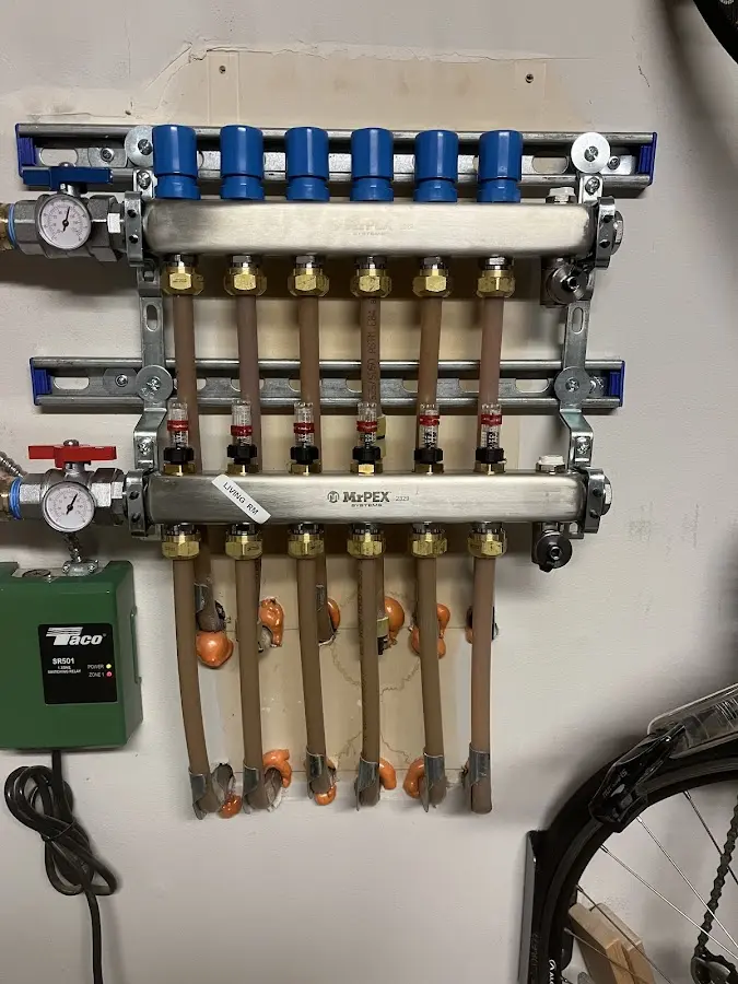 Plumber performing Gas Leak Detection at a residential property in Columbia